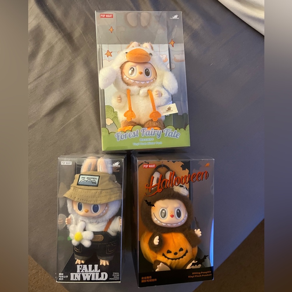 Set of 3 labubus. New in box. Including a china exclusive